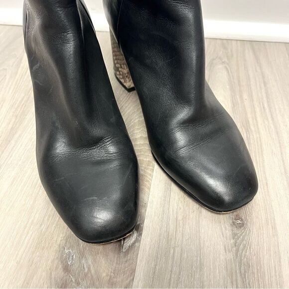 Dolce Vita Boots Women’s 8.5 Vidal Black Square Toe Heeled Ankle - Picture 2 of 8